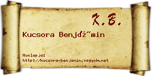 Kucsora Benjámin névjegykártya